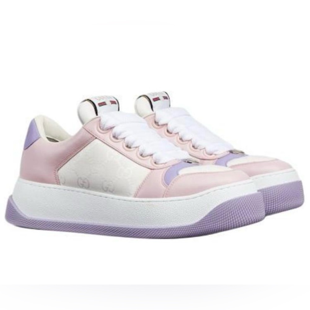 Gucci Original GG Logo Screener Low Top Skateboard Sneaker 813080